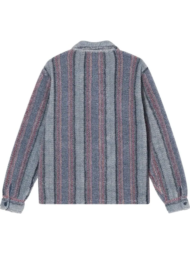 Рубашка Stussy Stripe Sherpa Shirt 'Blue' — изображение 2 из 2, синий