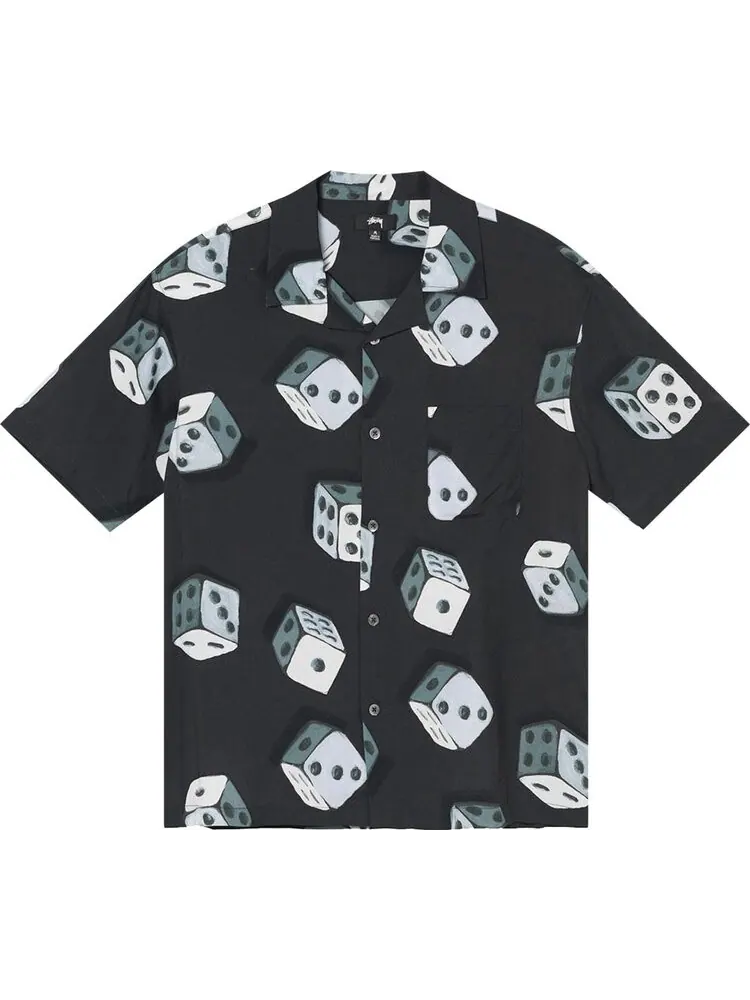 Рубашка Stussy Dice Pattern Shirt 'Black'