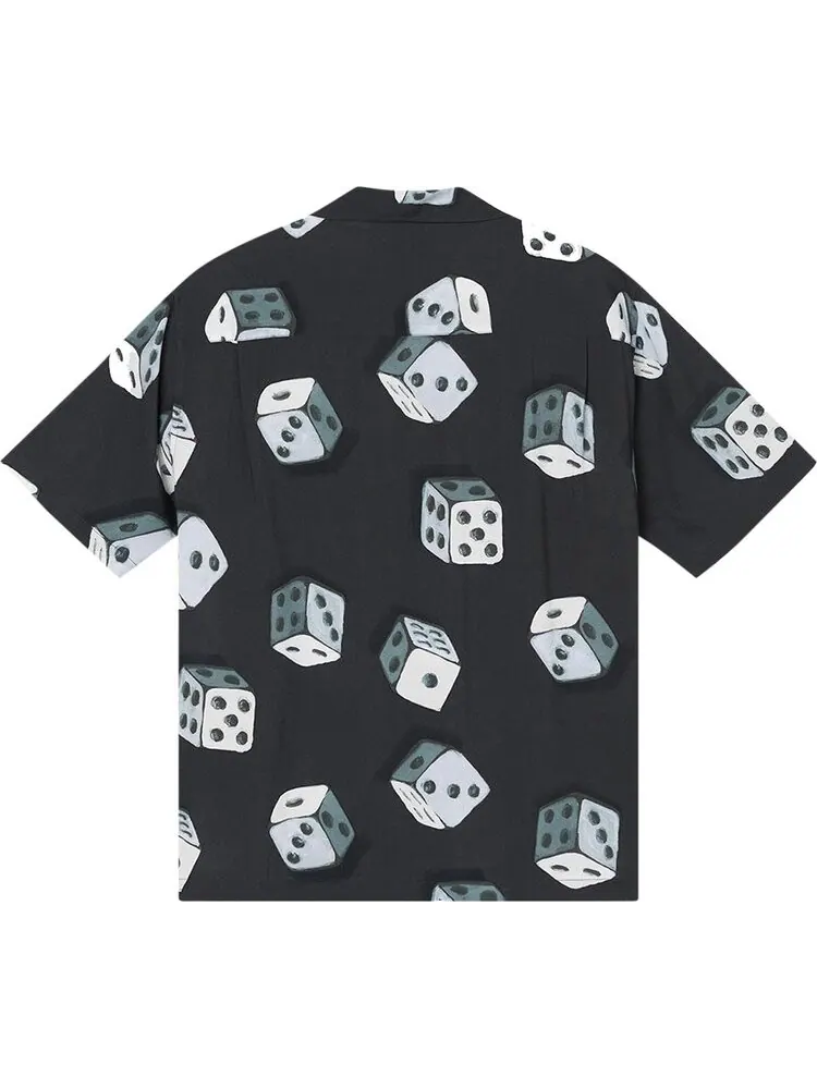 Рубашка Stussy Dice Pattern Shirt 'Black' — изображение 2 из 2, черный