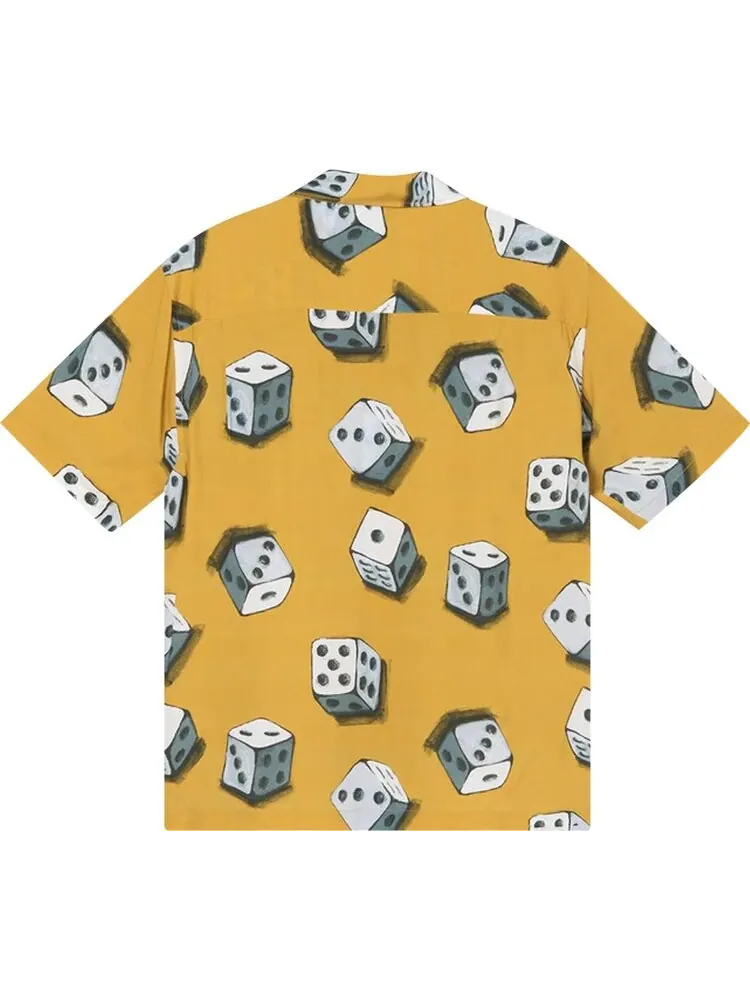 Рубашка Stussy Dice Pattern Shirt 'Mustard' — изображение 2 из 2, желтый