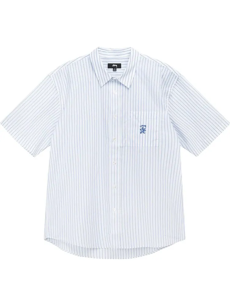 Рубашка Stussy Boxy Striped Shirt 'Blue'