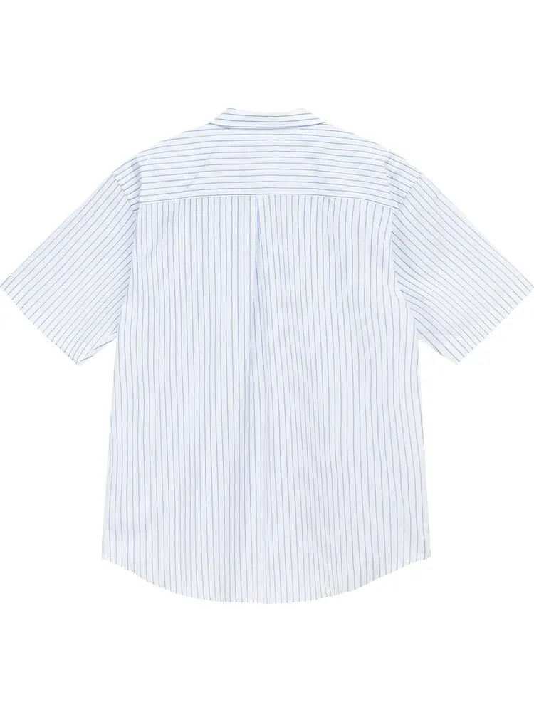 Рубашка Stussy Boxy Striped Shirt 'Blue' — изображение 2 из 2, синий