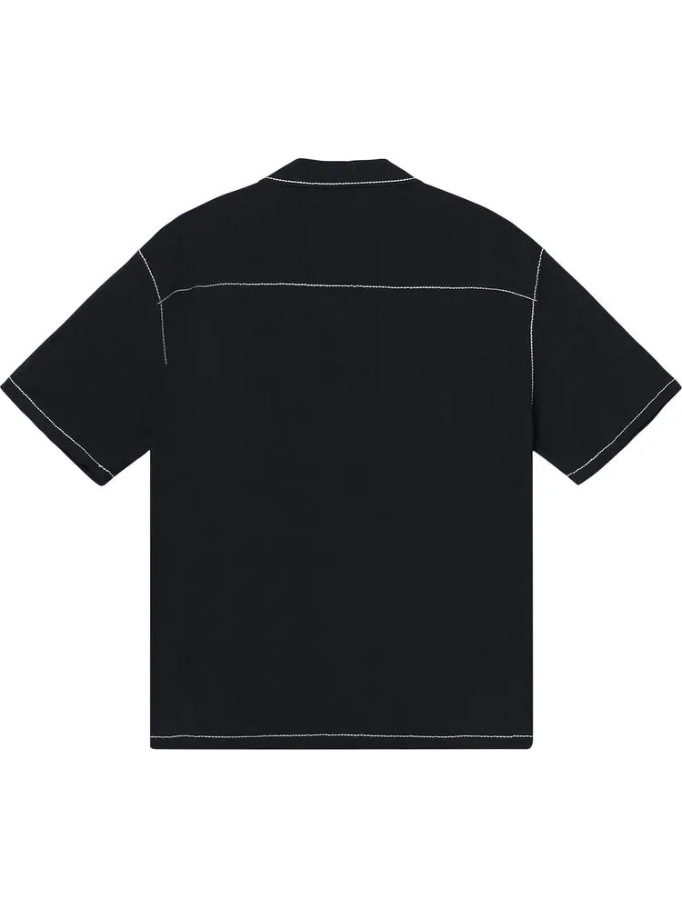 Рубашка Stussy Contrast Pick Stitched Shirt 'Black' — изображение 2 из 2, черный