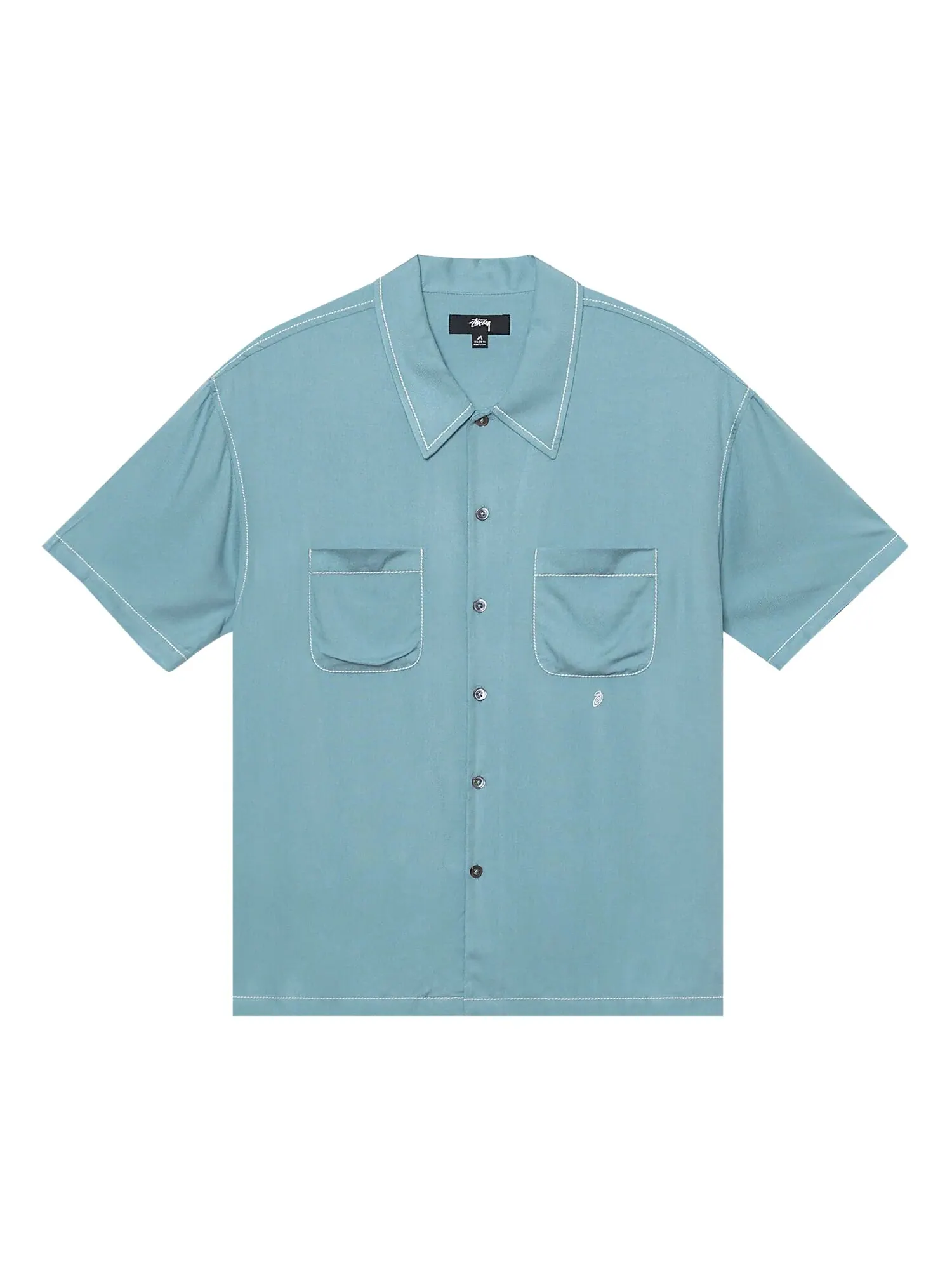 Рубашка с контрастной прострочкой Stussy