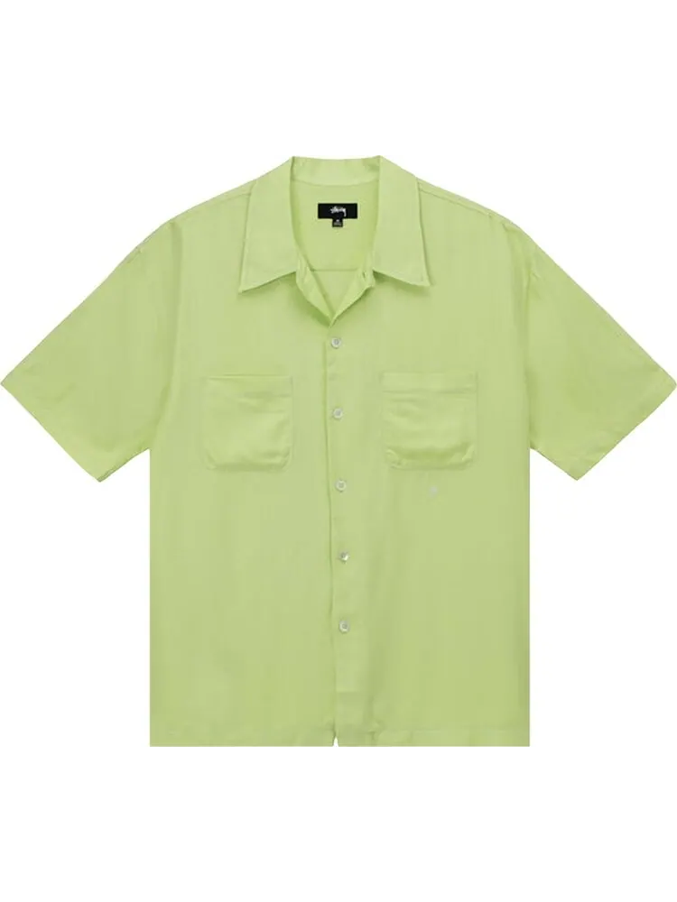 Рубашка Stussy Contrast Pick Stitched Shirt 'Lime'