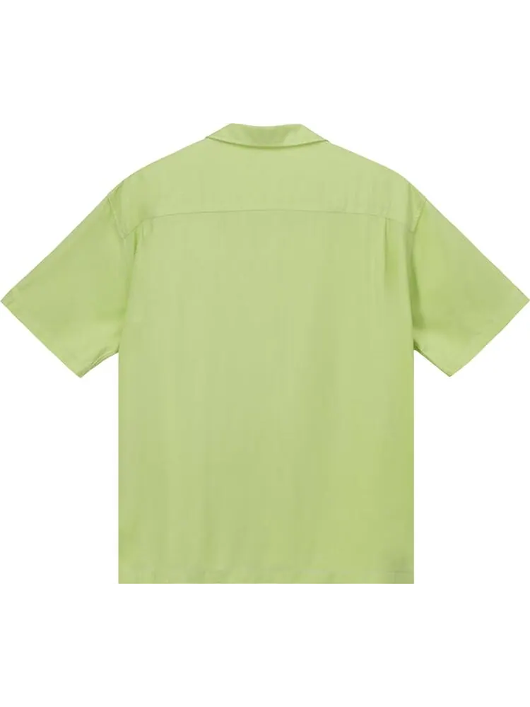 Рубашка Stussy Contrast Pick Stitched Shirt 'Lime' — изображение 2 из 2, зеленый