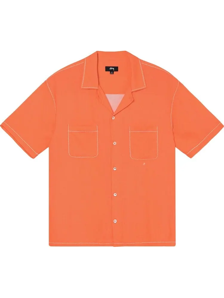 Рубашка Stussy Contrast Pick Stitched Shirt 'Peach'
