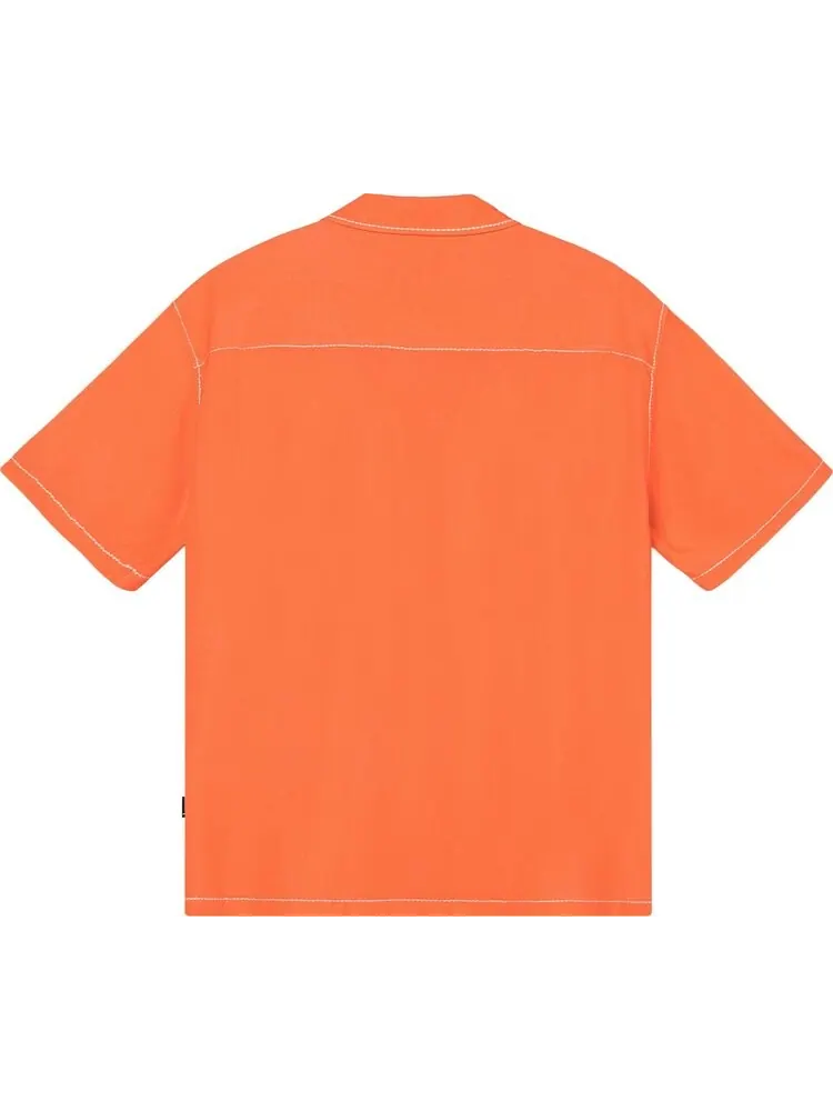 Рубашка Stussy Contrast Pick Stitched Shirt 'Peach' — изображение 2 из 2, оранжевый