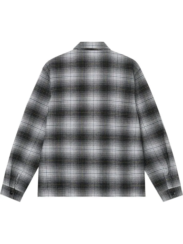 Рубашка Stussy Paul Shadow Plaid Zip Shirt 'Black' — изображение 2 из 2, черный