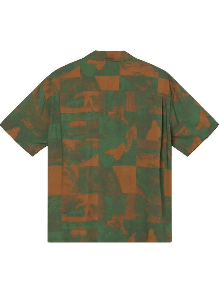 Рубашка Stussy Photo Film Shirt 'Green' — изображение 2 из 2, зеленый