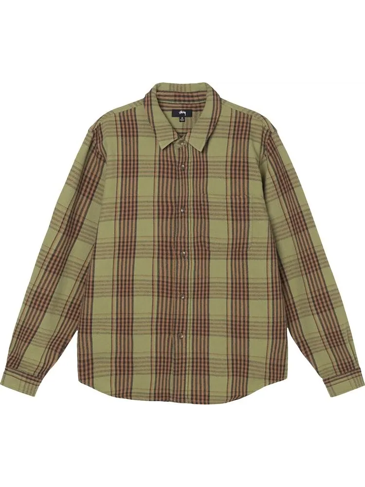 Рубашка Stussy Laguna Plaid Shirt 'Olive'