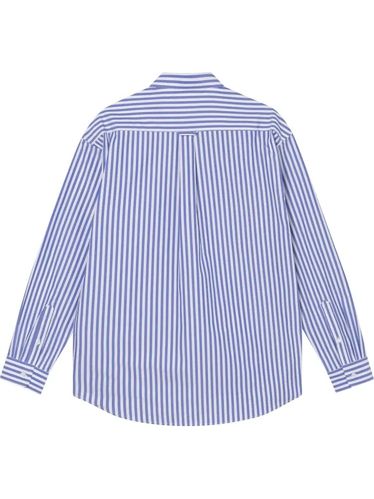 Рубашка Stussy Classic Poplin Shirt 'Blue Stripe' — изображение 2 из 2, синий