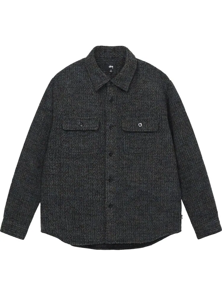 Рубашка Stussy Speckled Wool Cpo Shirt 'Black'