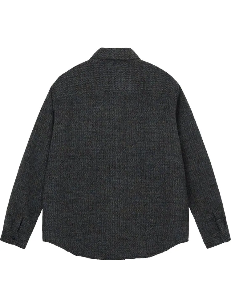 Рубашка Stussy Speckled Wool Cpo Shirt 'Black' — изображение 2 из 2, черный