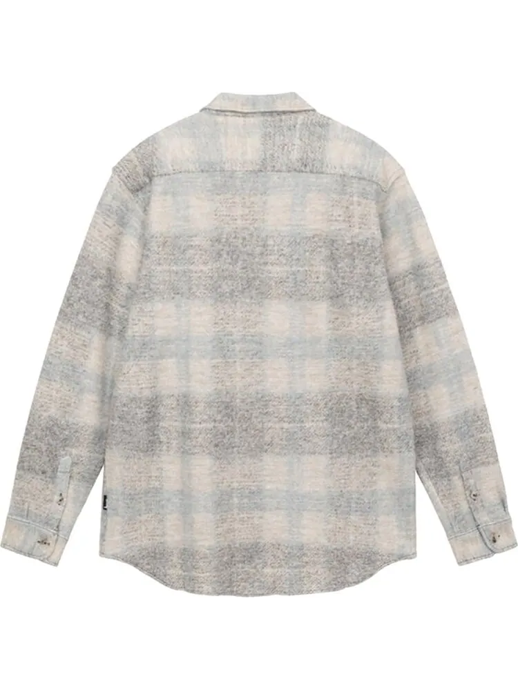 Рубашка Stussy Plaid Knit Shirt 'Grey' — изображение 2 из 2, серый