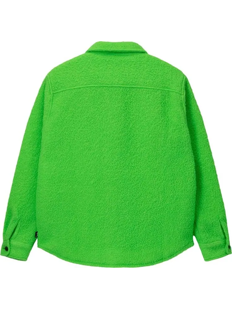 Рубашка Stussy Casentino Wool Cpo Shirt 'Lime' — изображение 2 из 2, зеленый
