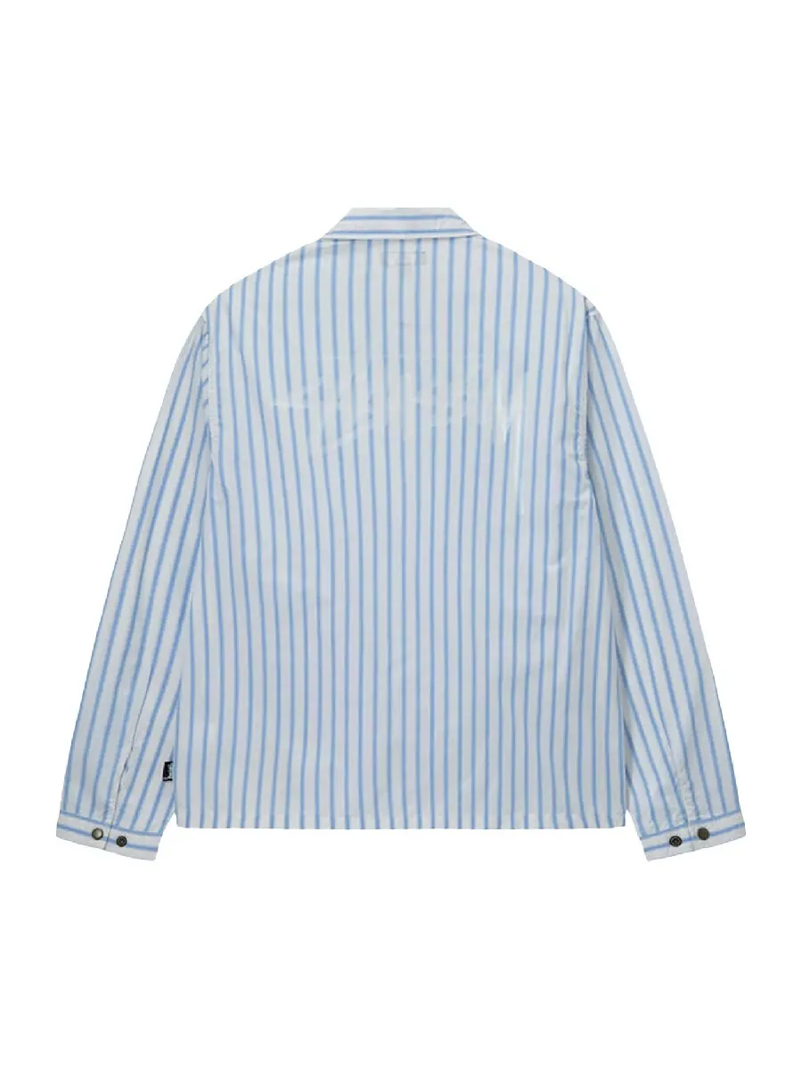Куртка-рубашка Stussy Coach — изображение 2 из 2, белый/голубой