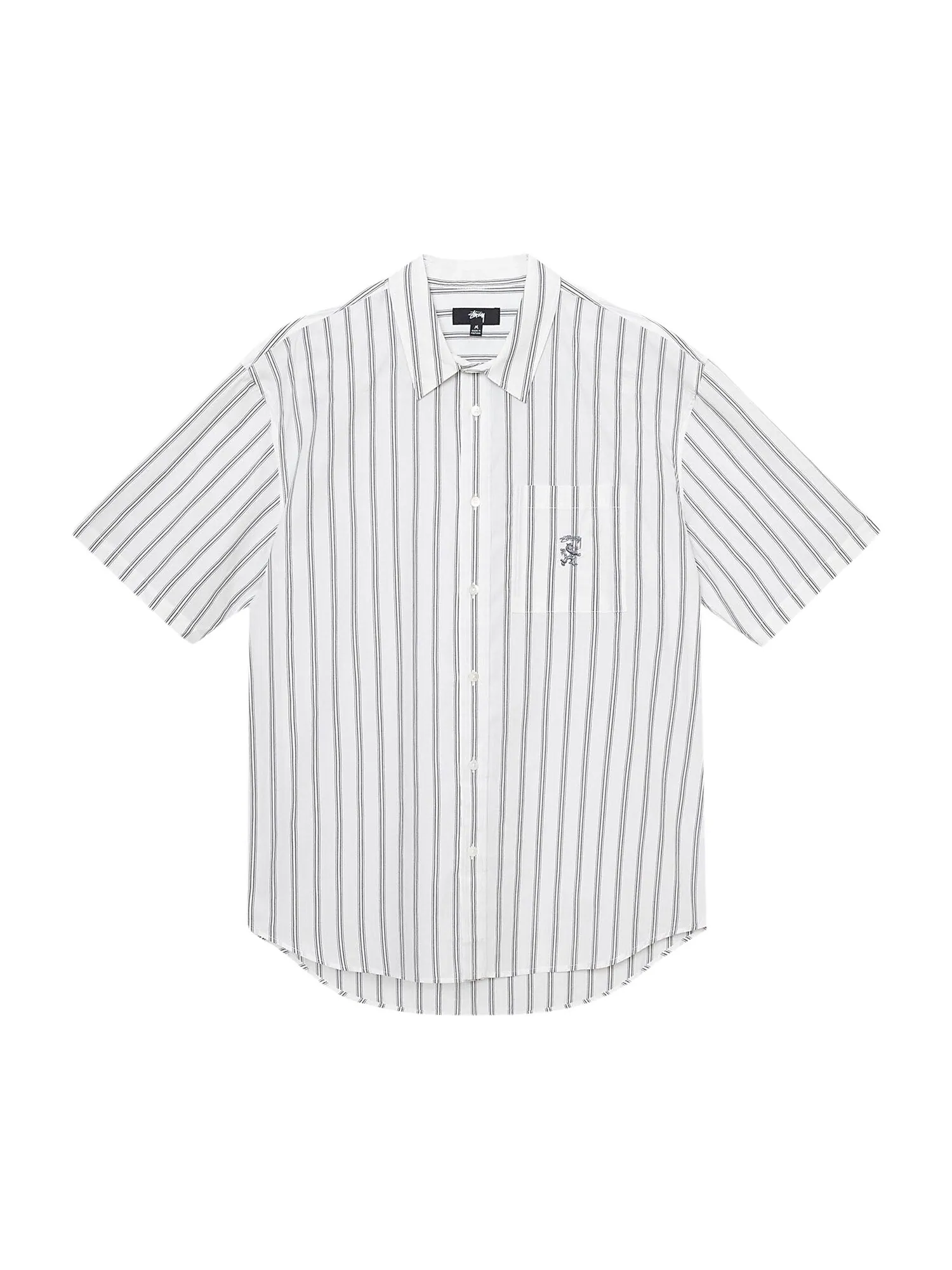 Рубашка в полоску с короткими рукавами свободного кроя Stussy Off White Stripes