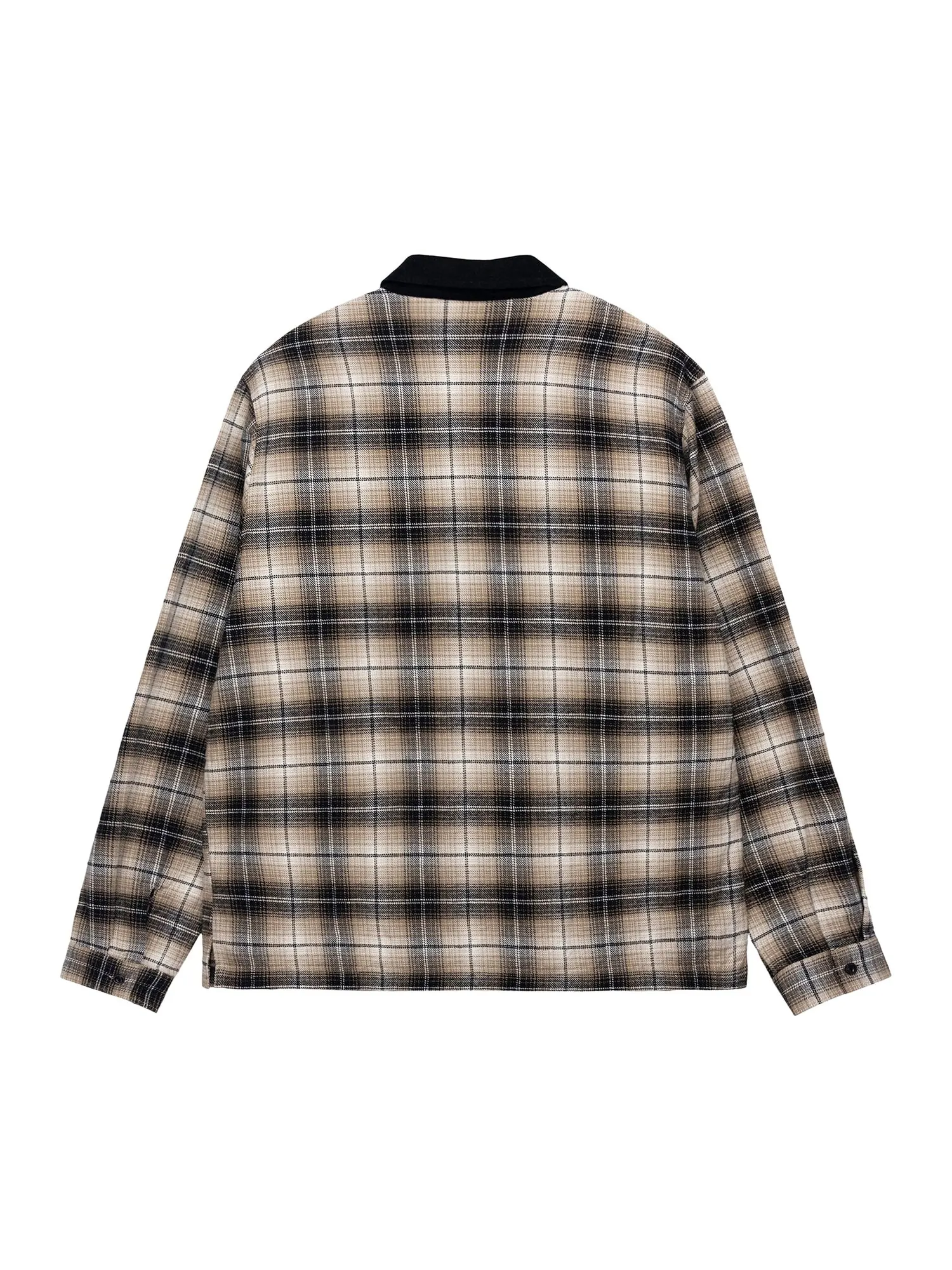 Рубашка на молнии в клетку Stussy Frank — изображение 2 из 2, тауп
