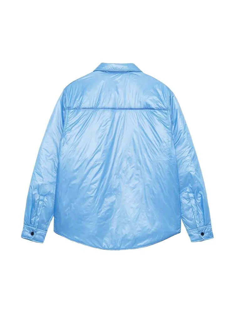 Куртка Stussy Fatigue Overshirt Nylon Jacket Blue — изображение 2 из 2, синий