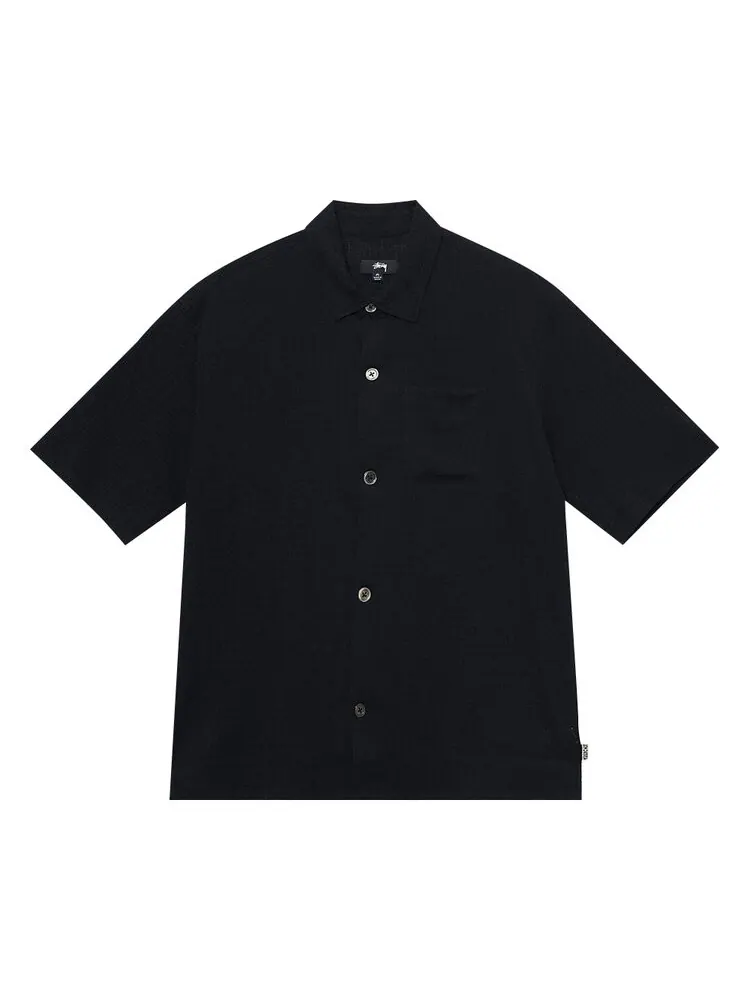 Рубашка Stussy Boxy Flat Hem Crinkled Shirt