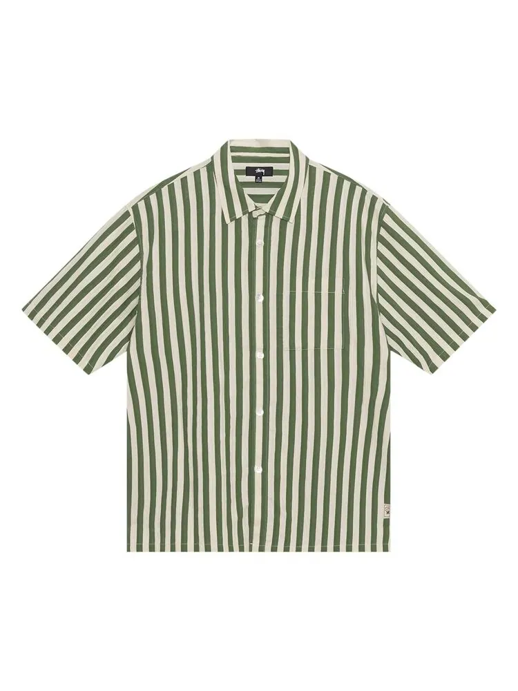 Рубашка Stussy Striped Boxy Flat Hem Shirt