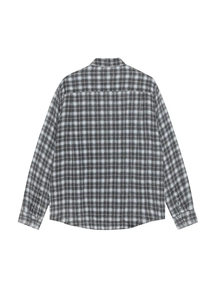 Рубашка Stussy Matthew Printed Plaid Shirt — изображение 2 из 2, синий
