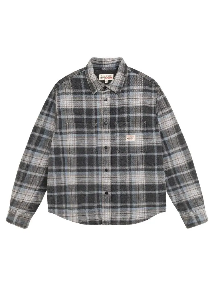 Рубашка Stussy Heavy Washed Plaid Long-Sleeve Shirt