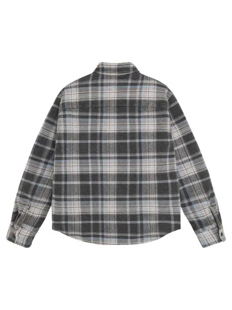 Рубашка Stussy Heavy Washed Plaid Long-Sleeve Shirt — изображение 2 из 2, синий