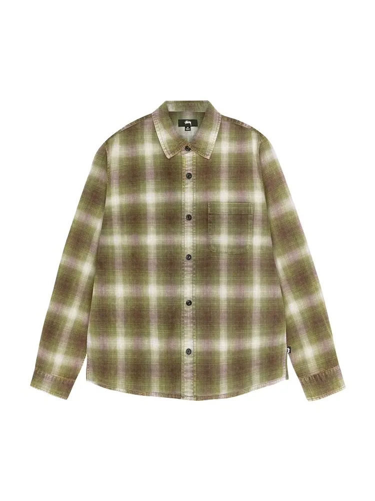 Рубашка Stussy Rocco Flannel Plaid Shirt 'Green' — изображение 1 из 2, зеленый