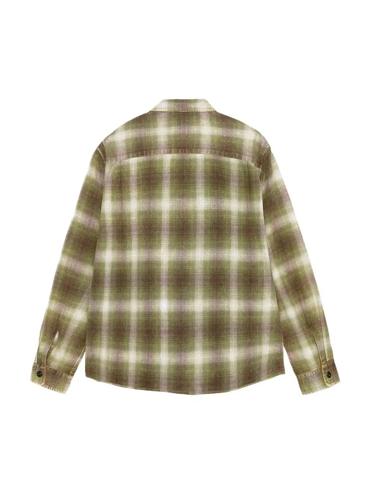 Рубашка Stussy Rocco Flannel Plaid Shirt 'Green' — изображение 2 из 2, зеленый