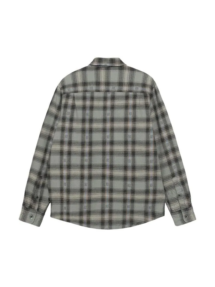 Рубашка Stussy Motif Plaid Shirt — изображение 2 из 2, серый