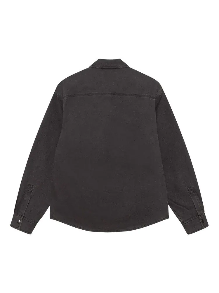 Рубашка Stussy Heavy Washed Canvas Shirt — изображение 2 из 2, черный