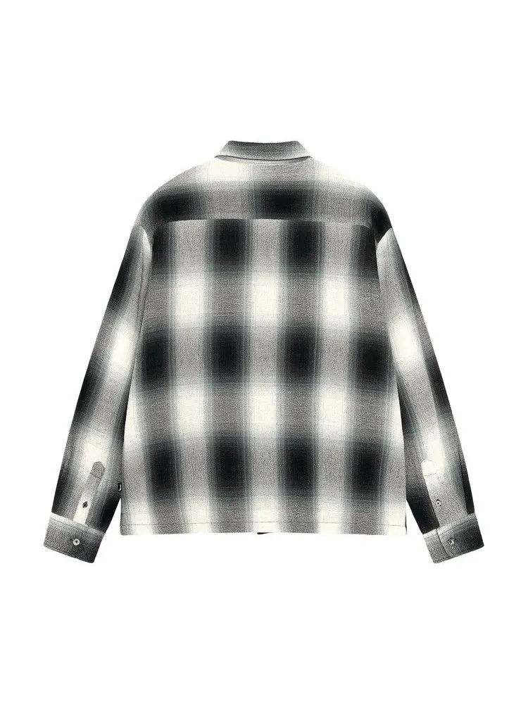 Рубашка Stussy Loose Weave Plaid Shirt — изображение 2 из 2, серый