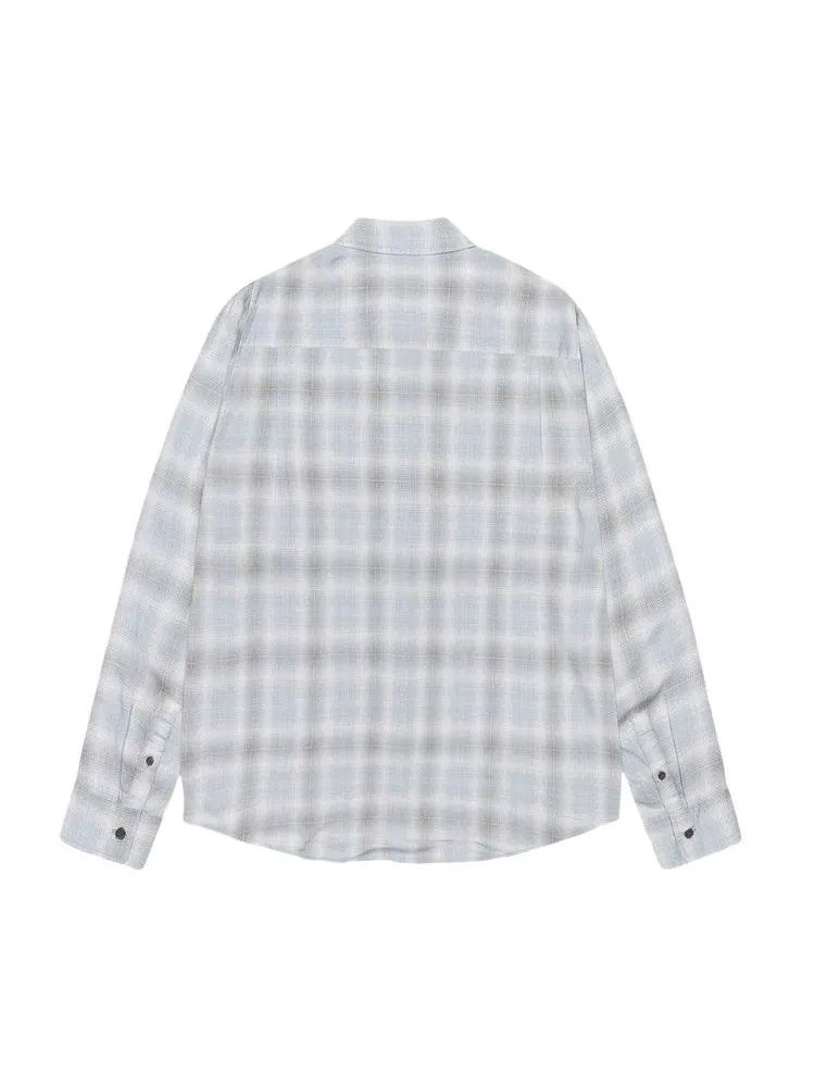 Рубашка Stussy Matthew Printed Shirt — изображение 2 из 2, светлый синий