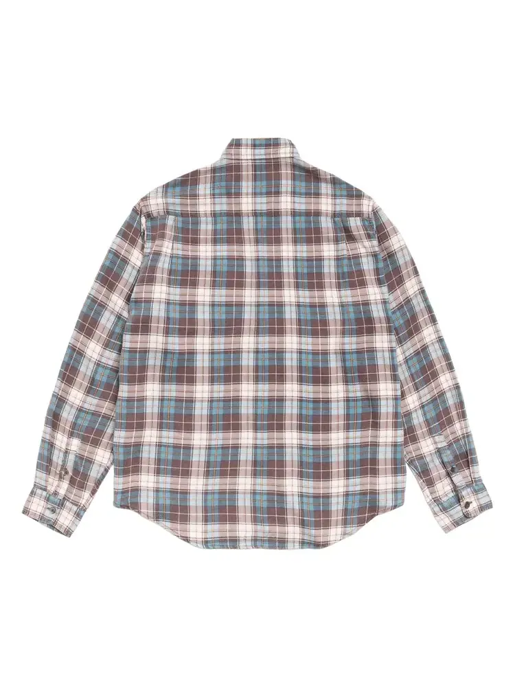 Рубашка в клетку Stussy Matthew — изображение 2 из 2, коричневый