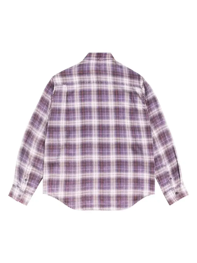 Рубашка в клетку Stussy Matthew — изображение 2 из 2, фиолетовый