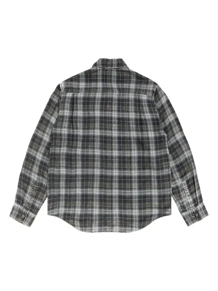Рубашка в клетку Stussy Matthew — изображение 2 из 2, серый