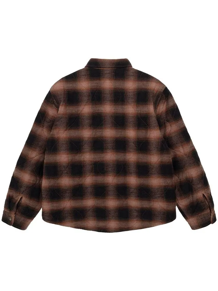Рубашка Stussy Quilted Plaid Shirt Jacket — изображение 2 из 2, коричневый