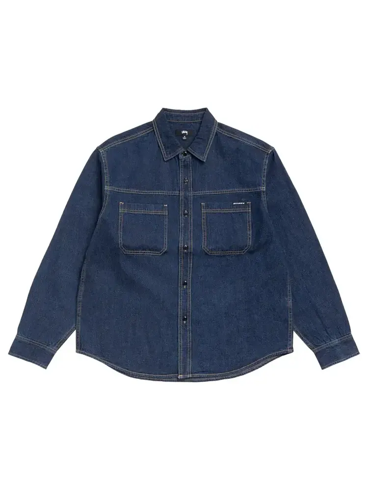 Рубашка Stussy Work Denim 'Dark Denim'