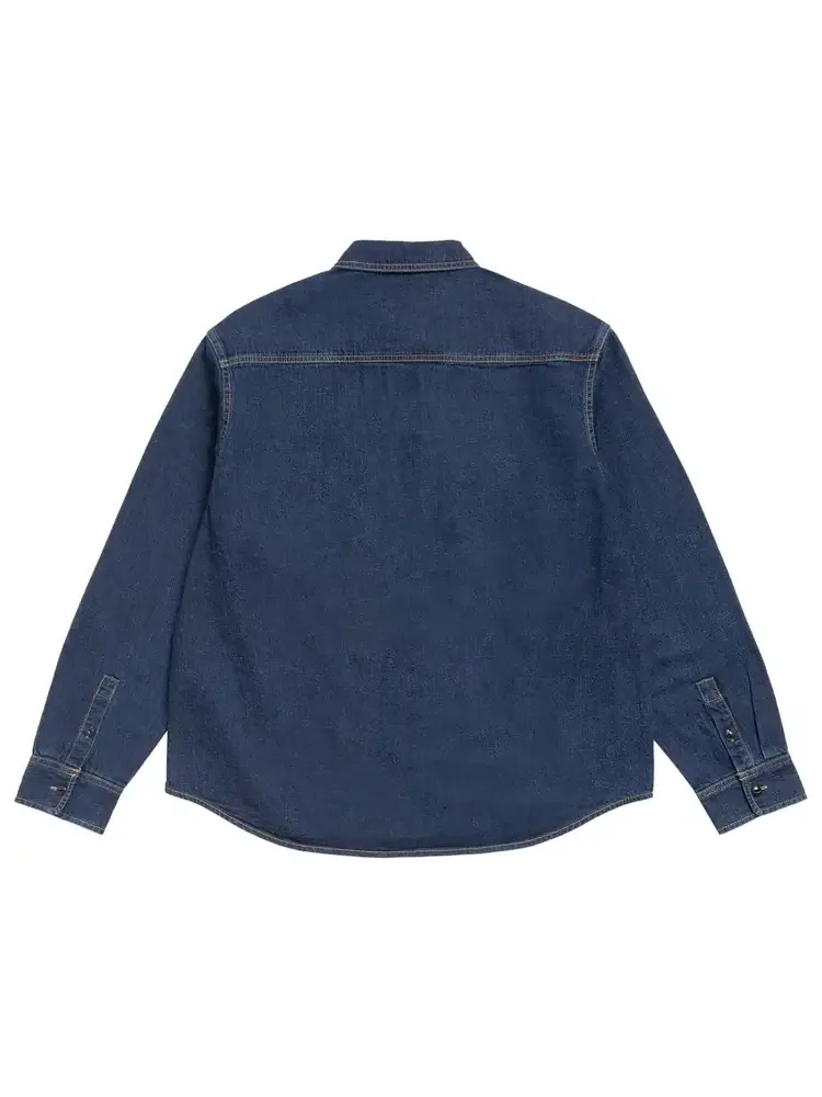 Рубашка Stussy Work Denim 'Dark Denim' — изображение 2 из 2, синий