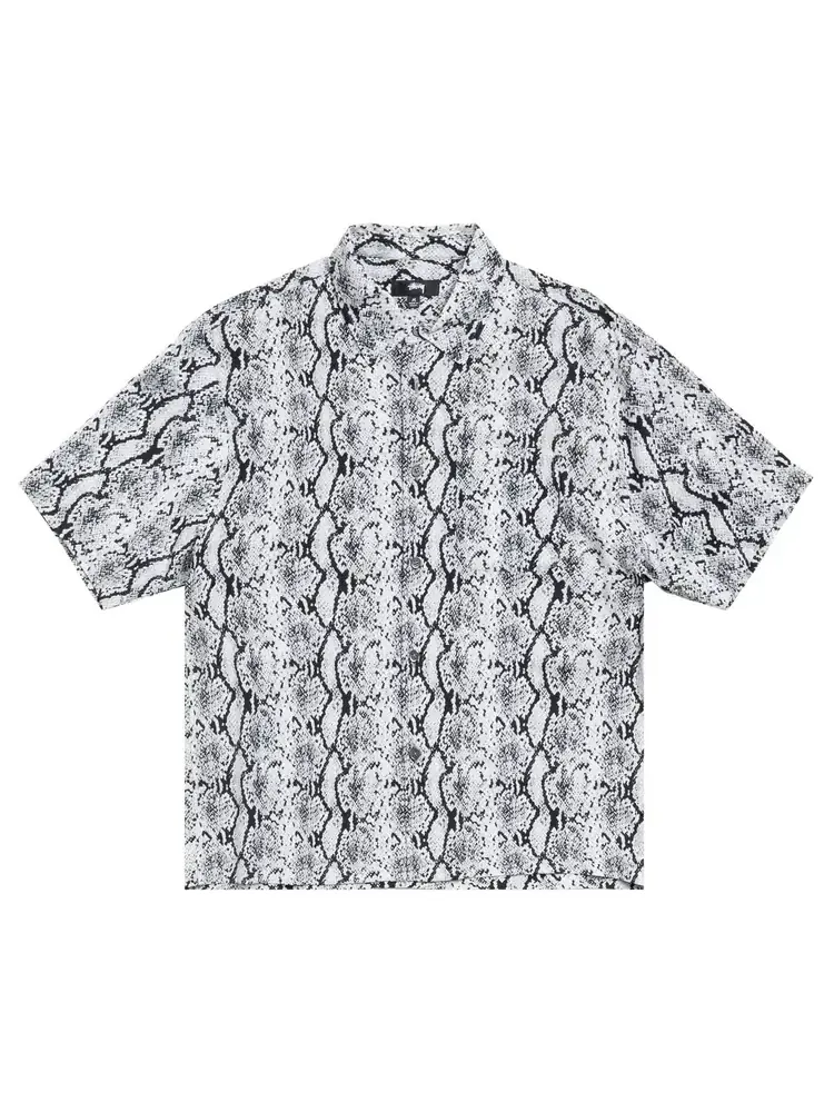 Рубашка Stussy Python с коротким рукавом, серая