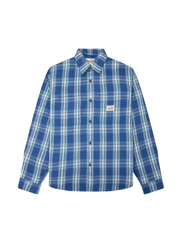 Рубашка-куртка в клетку Stussy Lau — изображение 1 из 2, синий