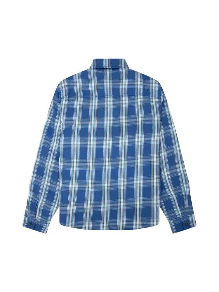 Рубашка-куртка в клетку Stussy Lau — изображение 2 из 2, синий