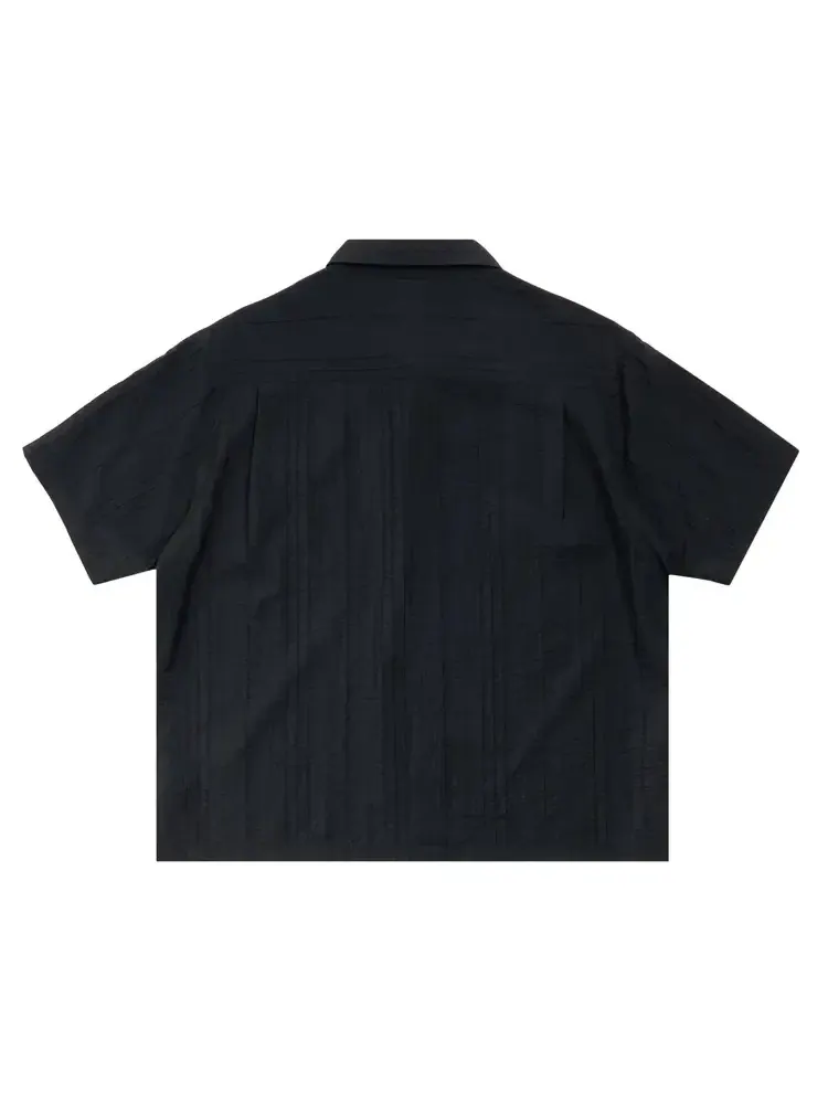 Плиссированная фактурная рубашка Stussy — изображение 2 из 2, черный