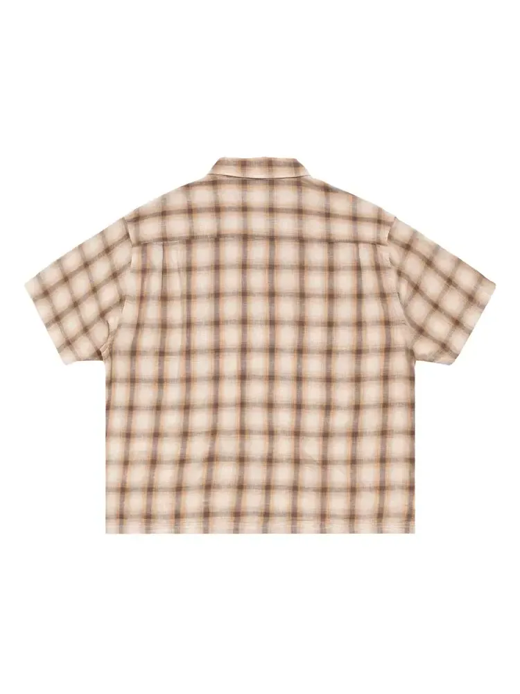 Рубашка в клетку с коротким рукавом Stussy Liam — изображение 2 из 2, коричневый