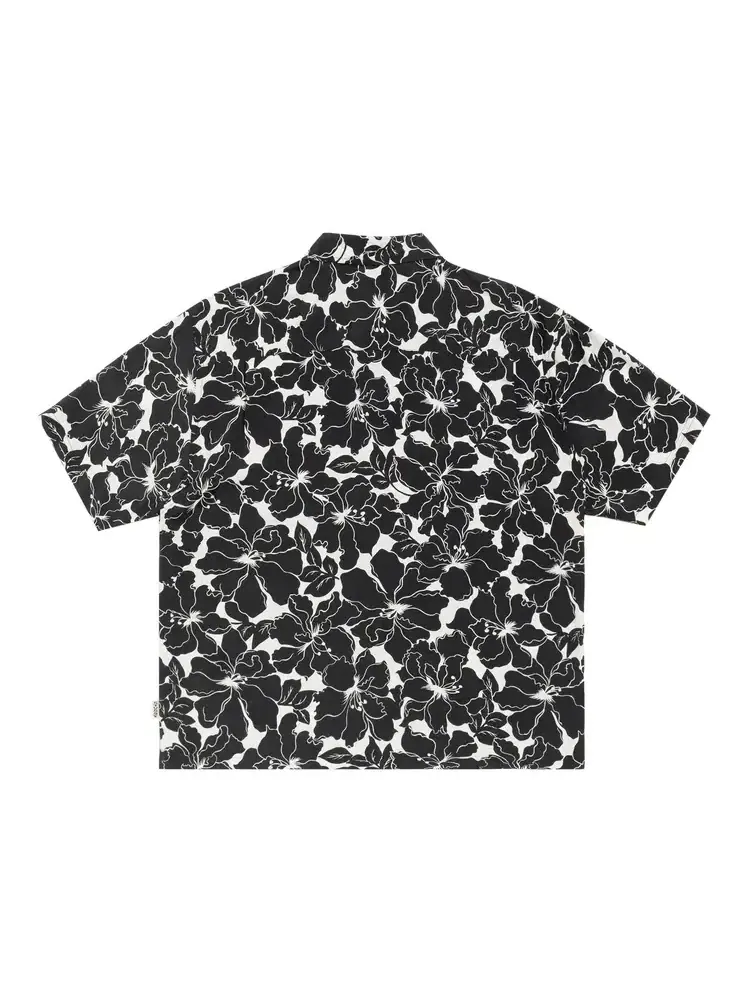 Рубашка в гавайском стиле с цветочным принтом Stussy — изображение 2 из 2, черный
