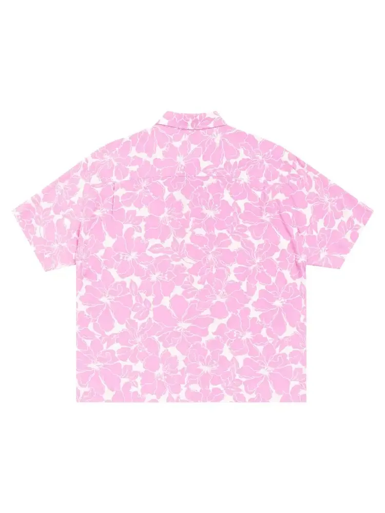 Гавайская рубашка с цветочным принтом Stussy — изображение 2 из 2, розовый