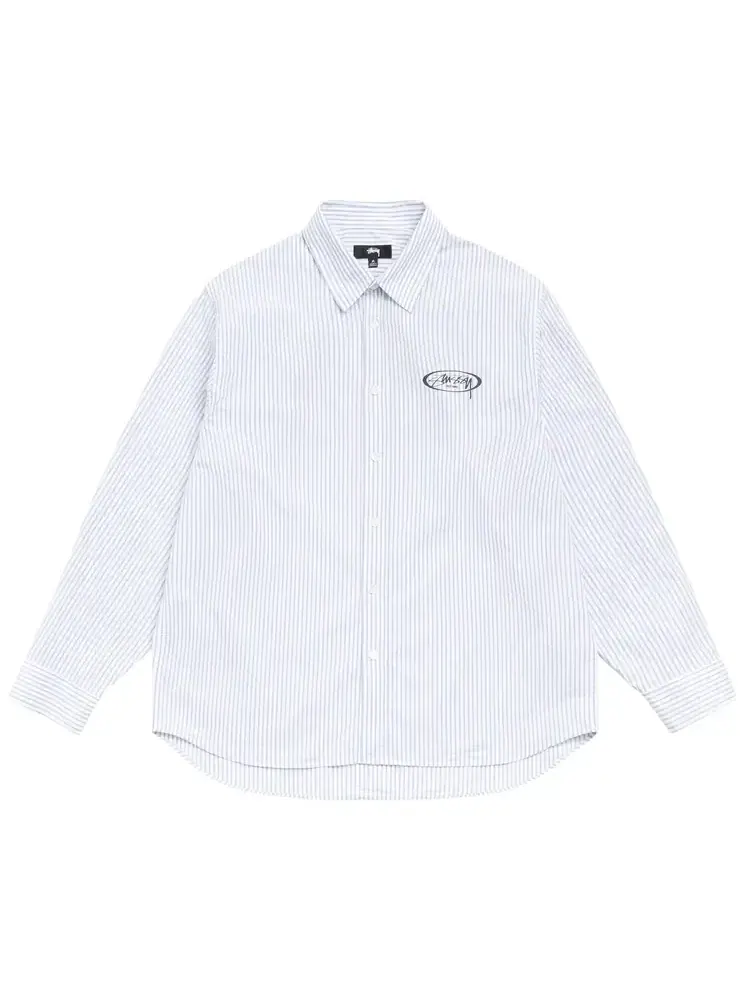 Рубашка Stussy Standard Logo 'Blue Stripe'