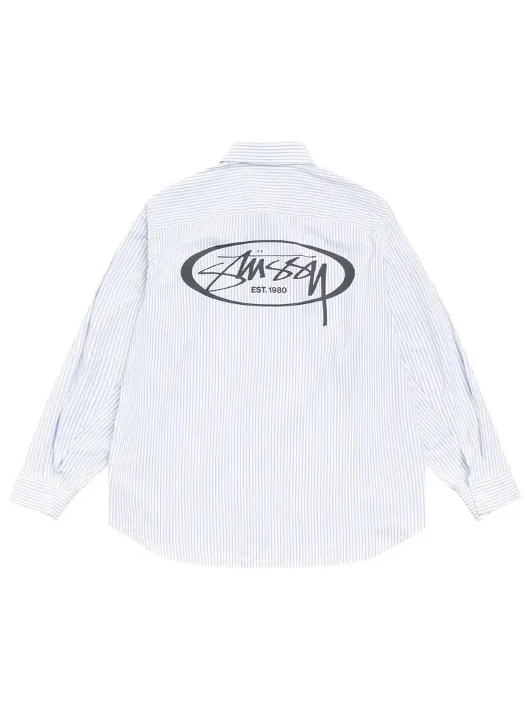 Рубашка Stussy Standard Logo 'Blue Stripe' — изображение 2 из 2, синий